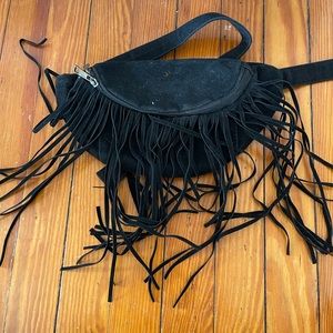 Black fringe belt Fanny pack 52inch waist